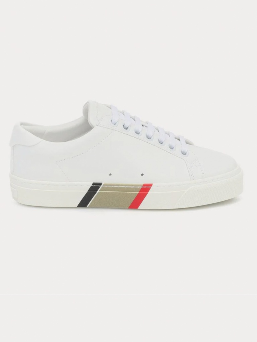 Burberry Women's White Leather Rangleton Low Top Sneakers